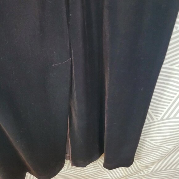 Vintage Velvet Dress sz 14 Stretch Evening Special Event Velour Brown Maxi Long - Picture 4 of 7